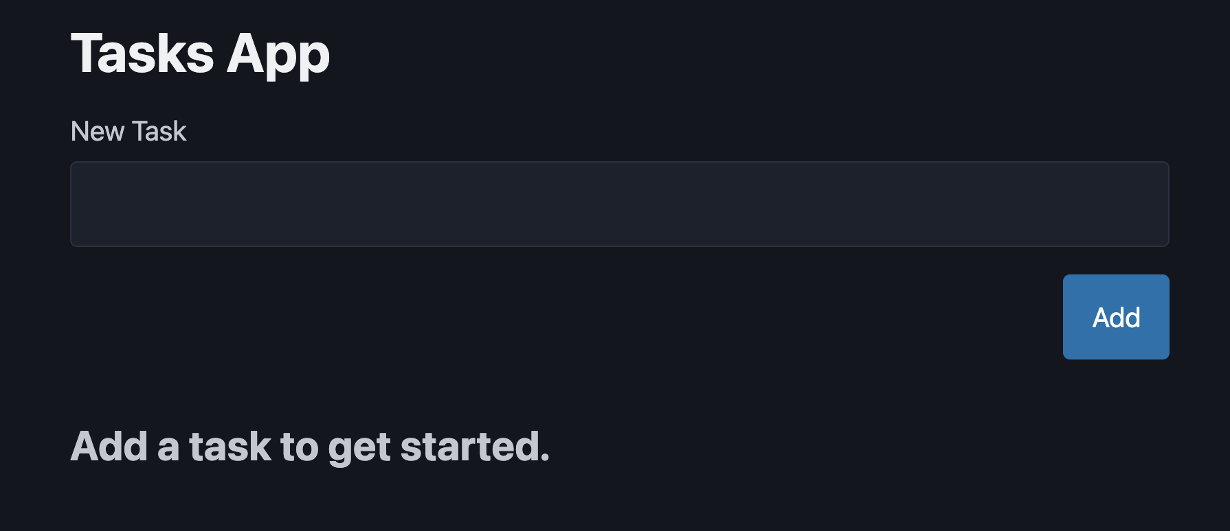 A screen capture of a task app